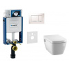 Geberit SET Kombifix 110.302.00.5+ WCzávesné Tece One sprch.Rimless+sedSC+Sigma30 Biele/Ch 110.302.00.5 NT5