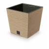 Kvetináč Prosperplast FURU SQUARE LOW ECO WOOD 24 cm naturo