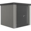 Biohort Plechový domček Neo2B 2.3 dvojkrídľové dvere kremeň. sivá 236 x 236 cm