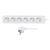 Predlžovací kábel 6-zásuvka 3 metre biely PP62 SOLIGHT