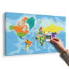 Obraz na korku farebná mapa sveta