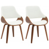 Design-Shop Sada 2 ks jedálenskej stoličky Vangale - orech/biela