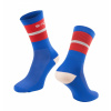 Ponožky FORCE STRIPE dlouhé, modré L-XL/42-46