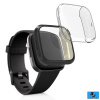 Silikónový obal Fitbit Versa 2 – sada 2ks (čierna,priehľadná)