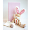 Doudou Darčeková sada - plyšový zajačik s dečkou 31 cm ružový