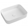Isvea INFINITY RECTANGLE keramické umývadlo na dosku, 50x36cm, matná biela 10NF65050-2L