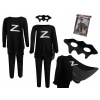 Kostým pre chlapca- Kostým Zorro, 98-110 (Superman outfit Svaly zamaskuje karneval 110-116)