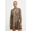 Šaty Marciano Guess ALANIS hnedá farba, mini, áčkový strih, 5YGK28 7298A 5YGK28.7298A 40