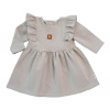 Baby Nellys Detské teplákové šaty tunika Vintage Love šedé