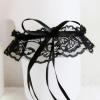 Podväzok s mašličkou Lace Garter čierna