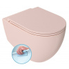 ISVEA INFINITY závesná WC misa, Rimless, 36,5x53cm, ružová Salmon