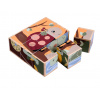 Drevené puzzle kocky zvieratká Picture Cube Eichhorn 9 dielov so 6 motívmi