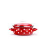 Belis Smaltovaná rajnica červená, biele bodky 24 cm, 4,5 l