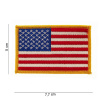 Nášivka textilná Fostex vlajka USA 5x7,7 cm - farebná-žltá