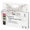 Kreul Perá na sklo a porcelán Chalky 5 ks