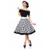 Glara Retro šaty s kockovanou sukňou 423405