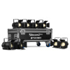 BeamZ Professional BeamZ Pro BTK050Z-3 fresnel set - 8 Mini fresnelov s flightcase - Manuálny zoom - CW/WW COB LED