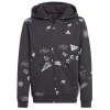 Sweatshirt adidas Bluv Q3 FZ HD Jr. IA1557 (128956) Black/Green 140 CM