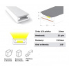 Silikónový profil 13x5mm | 10mm PCB | 1-side | WLED.sk Dĺžka profilu: 5m