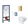 Grohe Rapid SL Set predstenovej inštalácie, klozetu, dosky SoftClose, tlačidla Skate Cosmopolitan a súpravy na vhadzovanie tabliet, Cool Sunrise SANI11BB4154-GR
