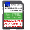 Mapa pre navigáciu Európa AMUNDSEN MIB2 GEN2 AS 5L Octavia Rapid Kodiaq Karoq Superb Fabia Yeti 5Q pamäťová karta SD