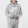 Mikina Nike Sportswear Baseball GX Club Hoodie Dk Grey Heather/ Matte Silver/ White M M