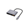 Canyon DS-4, USB-C HUB, 3 porty. 1xUSB-C, 1xUSB 3.2, 1xHDMI, 4K display support, 100W fast charging, 10Gbps CNS-TDS4