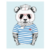 Diamantové maľovanie - NÁMORNÍK PANDA Rámovanie: vypnuté plátno na rám, Rozmer: 40x50 cm