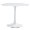 Tempo Kondela Jedálenský stôl, okrúhly, biela matná, priemer 110 cm, REVENTON NEW