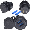 MOTOCYKLOVÁ NABÍJAČKA 2 x USB QC 3.0 12-24V LED podsvietenie pre Deflektory
