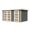 KARIBU HOLZTECHNIK Drevený domček KARIBU MÜHLENTRUP 2 (23619) terragrau LG3004