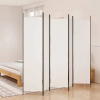 vidaXL 5-panelový paraván biely 250x200 cm látkový - Biela - 7561-149333