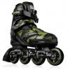 Spokey MAKAN Kolečkové brusle, černo-zelené, ABEC9 Carbon, vel. 32-35