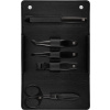 Zwilling Beauty Pánska manikúra Premium Black s nožnicami a štiepatkom, čená koža, 5 ks 97003-004-0