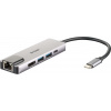D-Link DUB-M520 dokovacia stanica a replikátor portov Kábel Thunderbolt 3 Hliník, Čierna (DUB-M520)