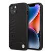 BMW Leather Hot Stamp Zadný Kryt pre iPhone 14 Plus Black