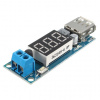 TIPA 09830110 Napájecí modul, step-down měnič 4,5-40V na 5V/2A, USB+voltmetr