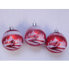 Vianočná guľa zdobená / vianočná guľa 8 cm 3 ks