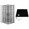 Sprchový kút - Black Tilt Sprcha + Sprchová vanička 90x90 (Sprchový kút - Black Tilt Sprcha + Sprchová vanička 90x90)