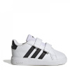 adidas Grand Court Shoes Infants White/Black C6 (23)