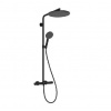 Hansgrohe Raindance Alive S Puro - Sprchový set s termostatom, 21x34 cm, 3 prúdy, matná čierna 24592670