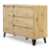 TopEshop Scandi 1D3S komoda 110 x 39 x 78,5 cm matný dub artisan (Komoda Scandi 1D3S ARTISAN)