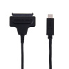 AppleMix SATA 22 Pin 2,5 pevný disk ovládač SSD / USB-C kábel / adaptér - čierny
