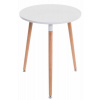 Design-Shop Jedálenský stôl okrúhly drevený Amalia natura - v75 x Ø60 cm - Biela