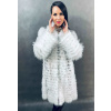 Kožušinový sveter-líška 17-187 white