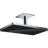 HANSGROHE Rainmaker Select horná sprcha 1jet, 466 x 270, s prívodom zo stropu 100 mm, čierna/chróm, 24002600
