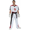 TOP TEN Kickboxing uniform “Star” for Kids - size 130 = 130 cm, white-black Size: XL, 190 cm, Color: White - Black