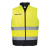 PORTWEST HI-VIS 2-TONE S267 / Dvojfarebná reflexná vesta - HV žltá/námorná modrá M
