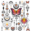 Sun Farebná veselá nažehlovačka Tulimi shine Butterflies malý arch