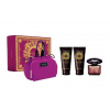 Versace Crystal Noir, SET: Toaletná voda 90ml + Sprchový gél 100ml + Telové mlieko 100ml + Kabelka pre ženy